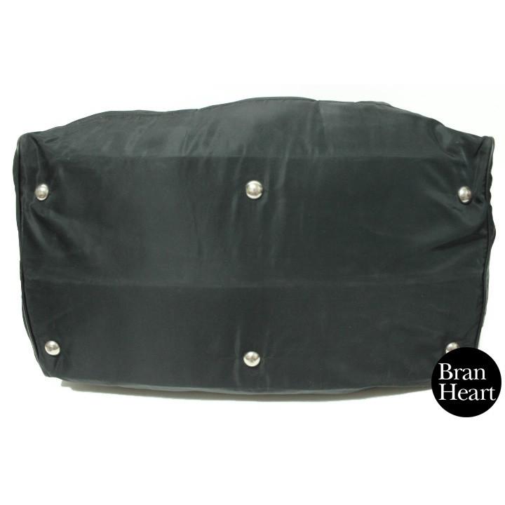 プラダ PRADA 大容量 大型 ボストンバッグ ブラック ナイロン レザー