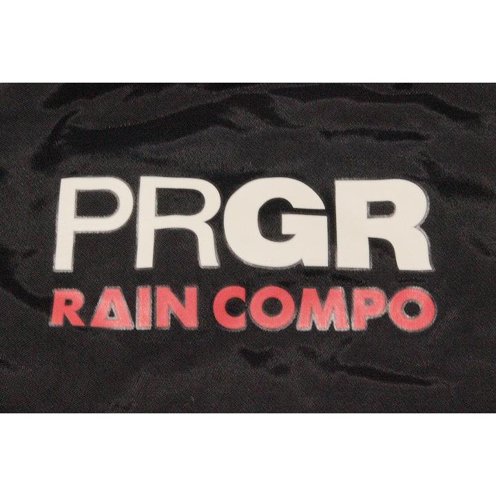 PRGR RAIN COMPO プロギア レインコンポ ナイロン ブルゾン レインパンツ セット ブラック Lサイズ メンズ ゴルフウェア レインウェア｜branheartshop｜05