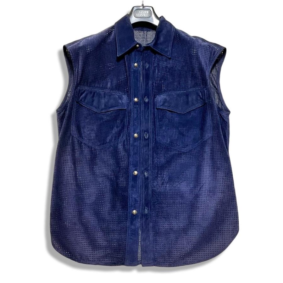 GIANNI VERSACE ジャンニヴェルサーチ スエード メッシュ メデューサ  