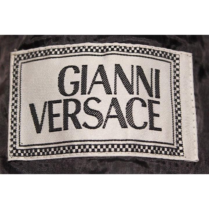 GIANNI VERSACE ジャンニ ヴェルサーチ RUFFO スエード ブラックレザー メデューサ ジップアップ ボンバージャケット size 50 メンズ｜branheartshop｜07