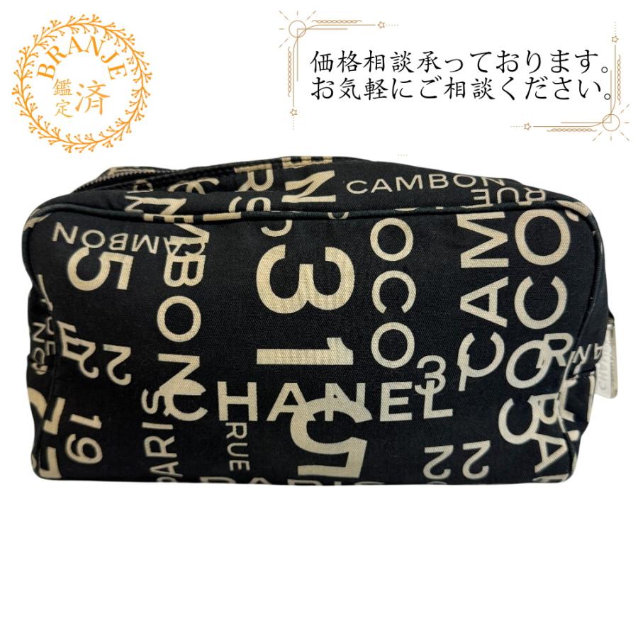 CHANEL（シャネル） ロゴ ポーチ ブラック レディース : BRANJEヤフー