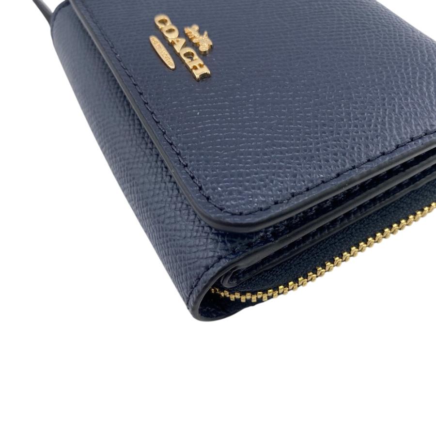 COACH（コーチ） 37968 ボタン 小銭入れあり レザー 三つ折り財布 