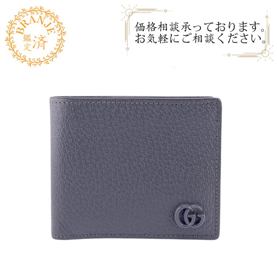 GUCCI（グッチ） コイン ウォレット 二つ折り財布 グレー メンズ : BRANJEヤフーSHOP - 通販 - Yahoo!ショッピング