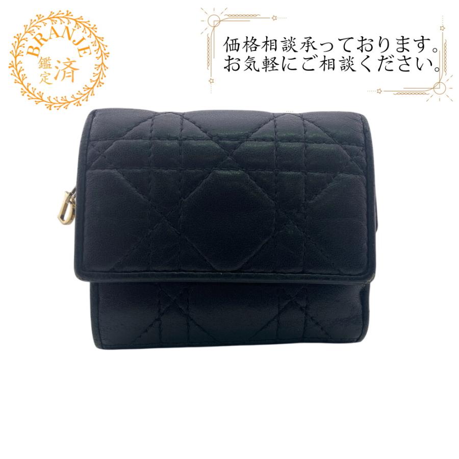 Dior ディオール コンパクトウォレット レディディオール 三つ折り財布