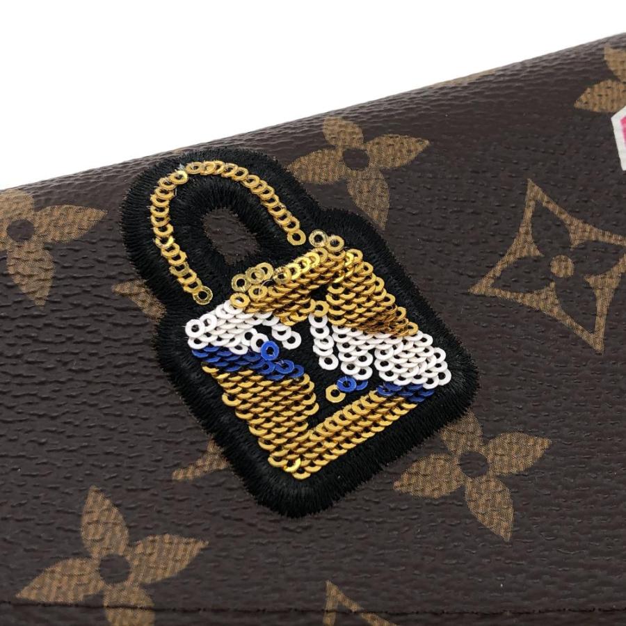 LOUIS VUITTON/ルイヴィトン ビトン M63318 ポルトフォイユ サラ パッチーズ コレクション プリント モノグラム レザー 長財布 ブランド｜branje-stores｜07