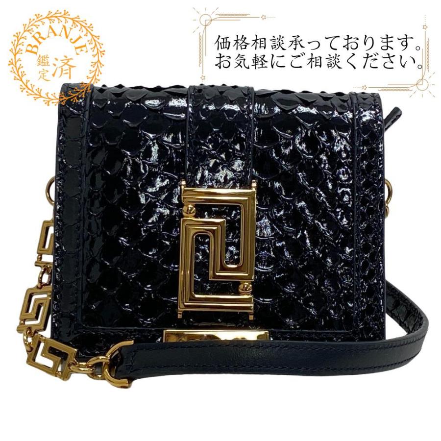 VERSACE/ヴェルサーチ チェーンウォレット グレカ ゴッデス ショルダー 