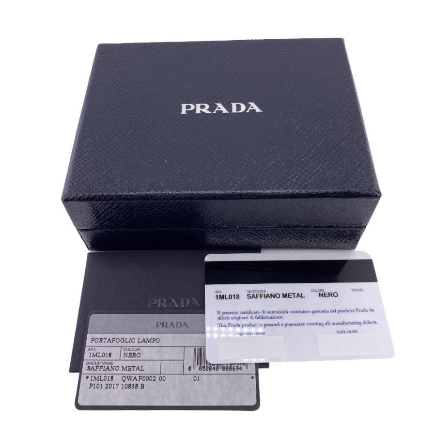 PRADA/プラダ  1ML018 サフィアーノ レザー 二つ折り財布 ブラック レディース ブランド｜branje-stores｜12