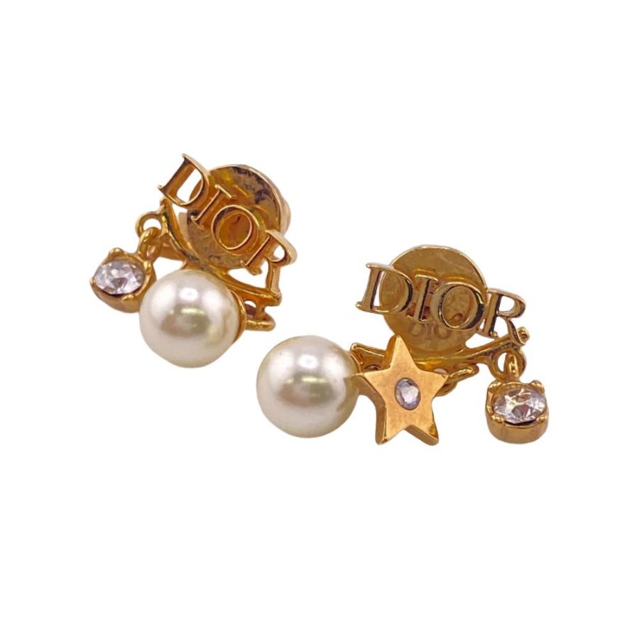 DIOR/ディオール ディオレボリューション ピアス ロゴ パール GP  