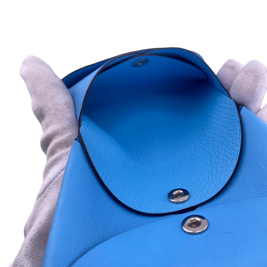 HERMES（エルメス） カルヴィ デュオ ホース柄 イヤリング ブルー 