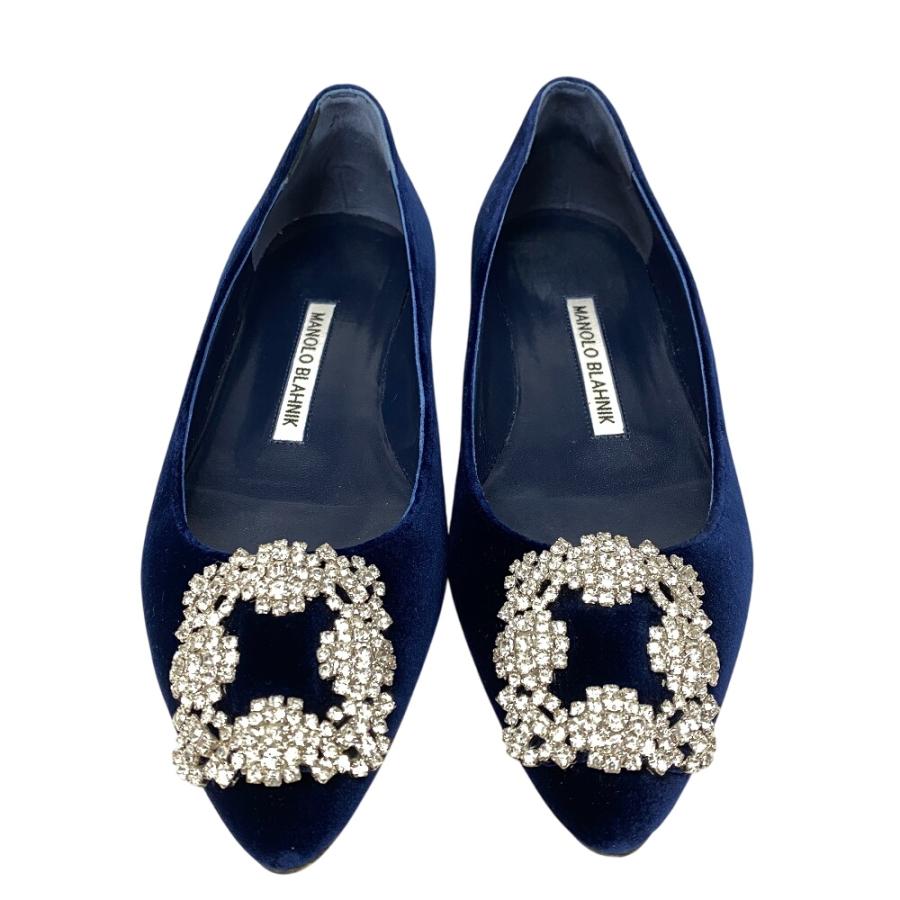MANOLO BLAHNIK（マノロブラニク） 22 ハンギシ フラットパンプス 
