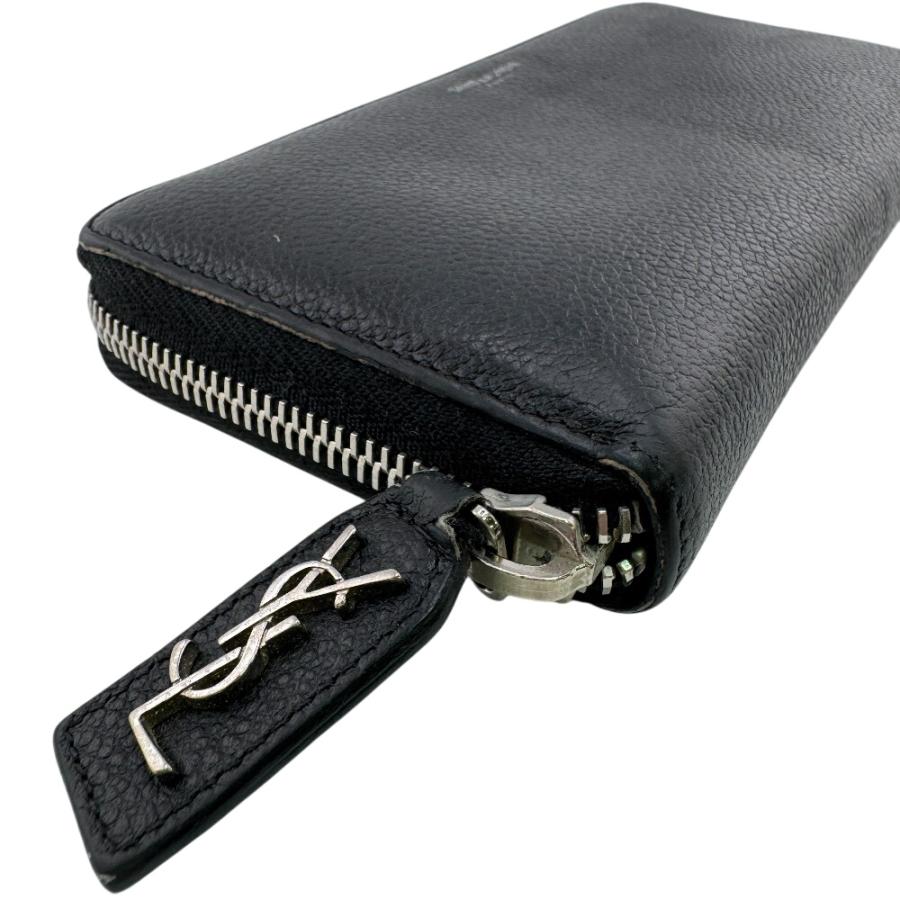 SAINT LAURENT サンローラン ラウンドファスナー YSL ロゴ刻印 長財布