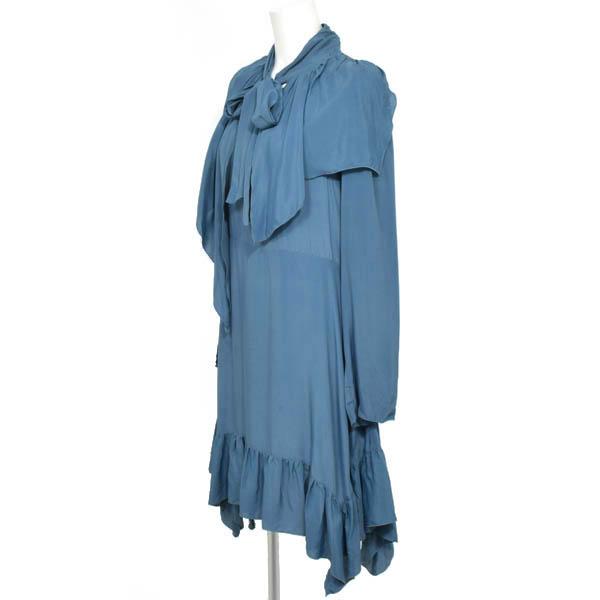 See By Chloe シーバイクロエ アシンメトリー 長袖 ミモレ丈ワンピース 36 グレイッシュブルー 最終セール 最大90 Off 22ms92 中古ブランドショップブランカスタ 通販 Yahoo ショッピング