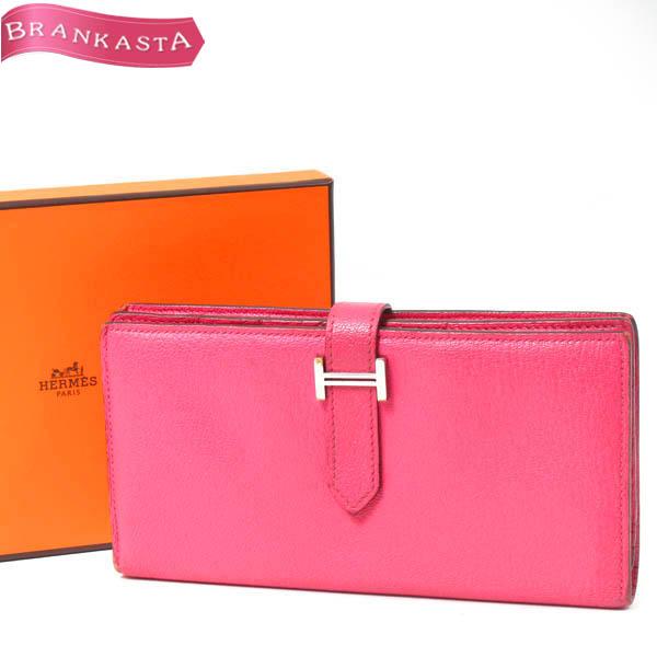 定番 ピンク シルバー金具 N刻印 シェブルミゾル スフレ ベアン 二つ折り長財布 エルメス 30代 レザー H 可愛い ブランド レディース Hermes Offクーポン有 22vg63 24h限定 財布 Meorboston Org