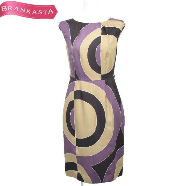 マックスマーラ ワンピース ミモレ ミディ丈 M相当 フレンチスリーブ タイト 総柄 パープル系 ベージュ 茶 Maxmara 特大sale Offクーポン有 23qz59 中古ブランドショップブランカスタ 通販 Yahoo ショッピング