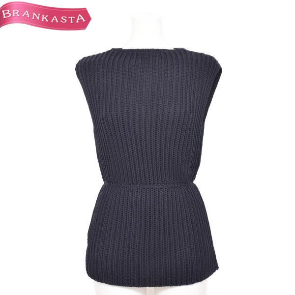 正規店仕入れの Prada プラダ フレンチスリーブニット トップス ざっくり編み ローゲージ 38 S相当 ネイビー 特別sale クーポン5 16まで 22oh98 想像を超えての Altammamfactory Com Jo