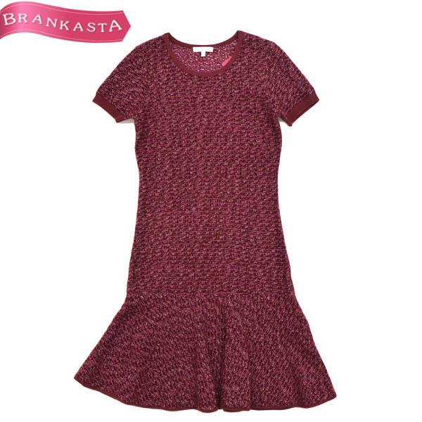 新版 Paule Ka ポールカ ニットワンピース 半袖 ひざ丈 フレアー S ウール混 ボルドー ピンク 他 特別セール 4 11まで 22ou92 21新発 Www Devondigitalimaging Co Uk