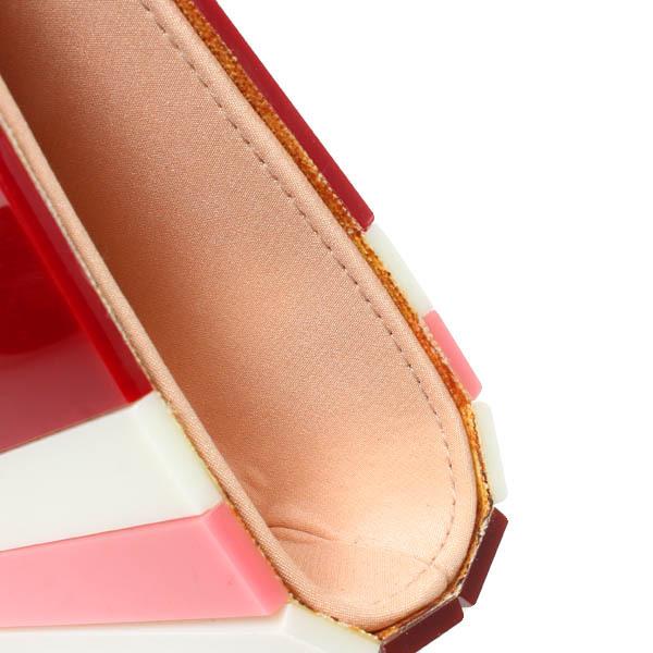 シャーロットオリンピア クラッチバッグ ボーダー柄 赤 ピンク 白 他 Charlotte Olympia 特大sale 全品30 Off 23vw13 中古ブランドショップブランカスタ 通販 Yahoo ショッピング