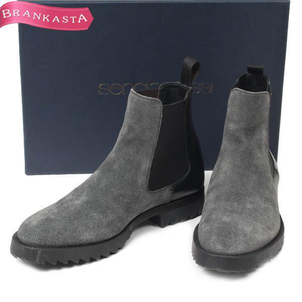 使い勝手の良い Sergio 黒 グレー系 メンズ スエード 24cm相当 5 靴 サイドゴアブーツ チェルシーブーツ セルジオロッシ 24cm春秋冬カジュアルオシャレブランド Rossi Offクーポン有 23uc24 特大sale ブーツ