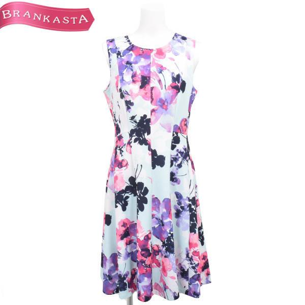 免税 店 安い ダナキャランニューヨーク ワンピース ミモレ丈 8 Xl相当 花柄プリント ノースリーブ ミントグリーン ピンク 他 Dkny 特大sale Offクーポン有 23qz75 激安商品 Www Superavila Com