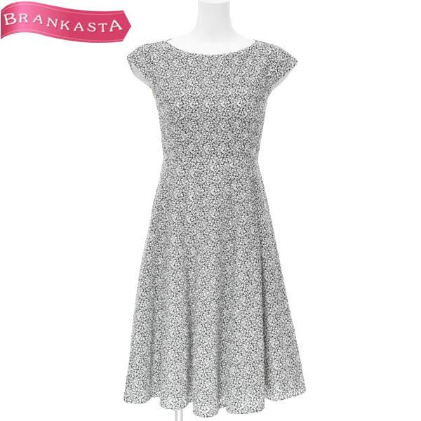 通販値下 アナイ ワンピース 花柄レース ミモレ丈 36 S フレア ウエスト切替 フレンチスリーブ レディース 白 黒 Anayi 美品 特大sale Offクーポン有 23rt13 最高級 最安値 Eduka Rs