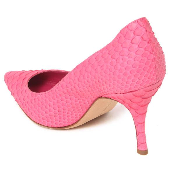 マノロブラニク パンプス 靴 37 23 5cm相当 パイソン風 ポインテッドトゥ ハイヒール ピンク Manolo Blahnik 美品 23ui70 中古ブランドショップブランカスタ 通販 Yahoo ショッピング