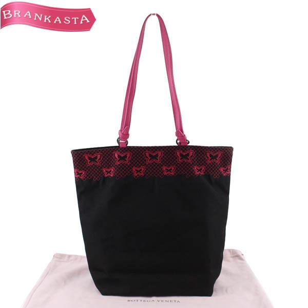 ボッテガヴェネタ トートバッグ バタフライ刺繍 蝶 ナイロン レディースファッション ナイロン ナイロン ショルダーバッグ レディース 黒 ピンク 最大90 Off 31pb71 緊急特大セール Bottega 中古ブランドショップブランカスタ Veneta 値下げ中古 の