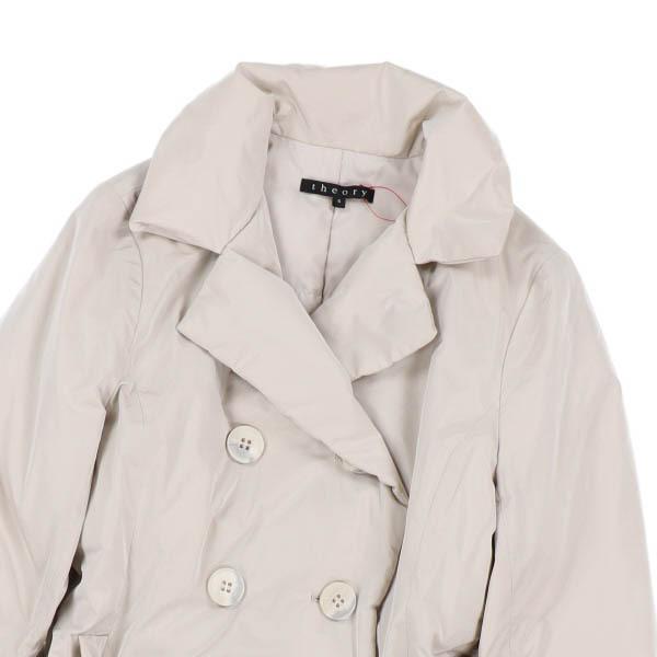 名作 セオリー ダウンコート 最大75 Off 41be14 特大sale Theory グレージュ系 レディース ミドル丈 トレンチコート風 ダブル M相当 S ダウンコート Avia Russia Com