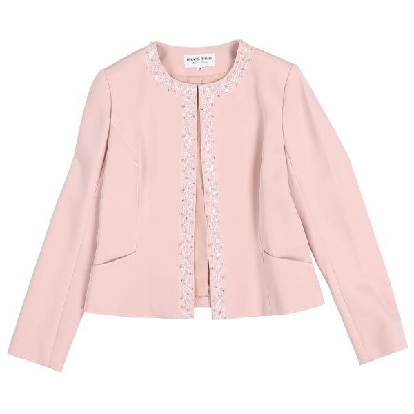 ハナエモリ スーツ セットアップ 38/36 S〜M 長袖ノーカラージャケット