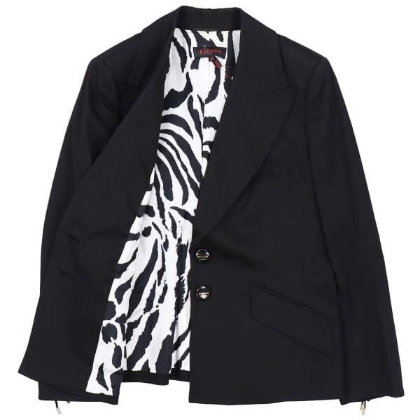 限定特価】 エスカーダ ESCADA ジャケット シングル 花柄 コットン 42