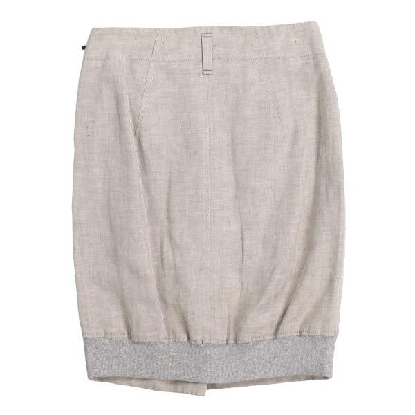 ブルネロクチネリ スカート ひざ丈 タイト I40 USA4 M相当 ヘリンボーン 綿×麻 グレージュ系 BRUNELLO CUCINELLI ＼LYP会員限定セール／51DI56｜brankasta-ec｜05