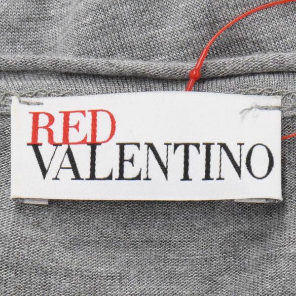 レッドヴァレンティノ カットソー トップス 半袖 I:S USA:S S〜M相当 チュール使い 薄手 グレー 黒 RED VALENTINO ＼期間限定 特別SALE／51DM42｜brankasta-ec｜07