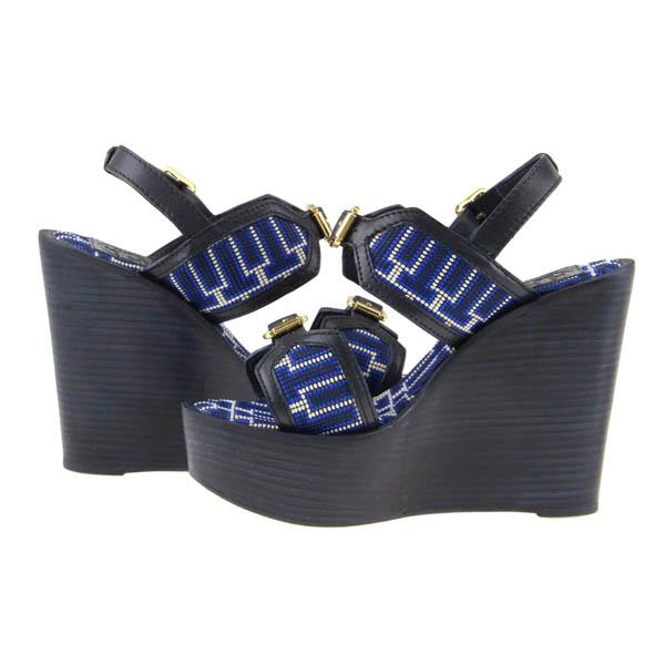 トリーバーチ サンダル 6 1/2M 23.5cm相当 ウェッジソール バック