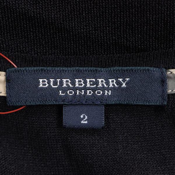 バーバリーロンドン ニット トップス 半袖 2 M相当 胸元ギャザー Vネック レディース 黒 BURBERRY LONDON 美品 ＼LYP会員限定セール／61DL80｜brankasta-ec｜07