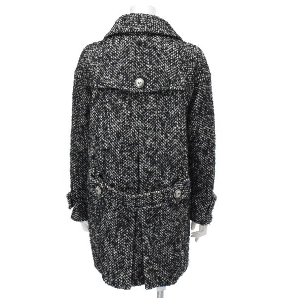 バーバリーブルーレーベル コート 38 M相当 ツイード 2way 襟