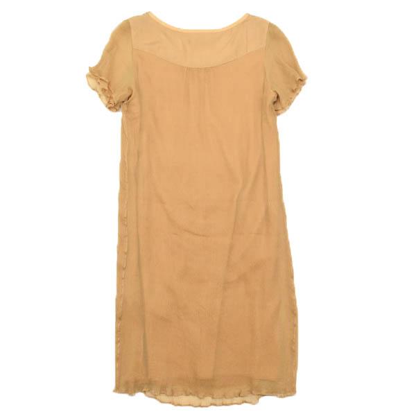 Untitled アンタイトル ワンピース シルクシフォン 半袖 ミモレ丈 ベージュ 期間限定セール 3 29まで 22mj95 中古ブランドショップブランカスタ 通販 Yahoo ショッピング