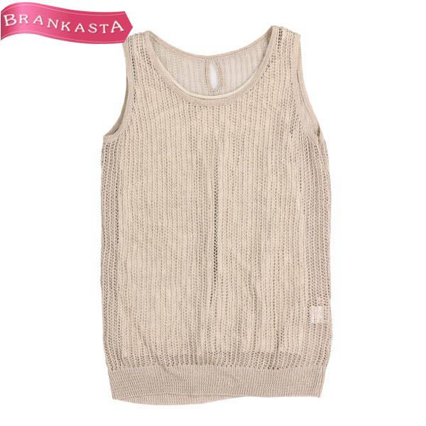 超人気 ケーティーキヨコタカセ ニット トップス ノースリーブ 9 M相当