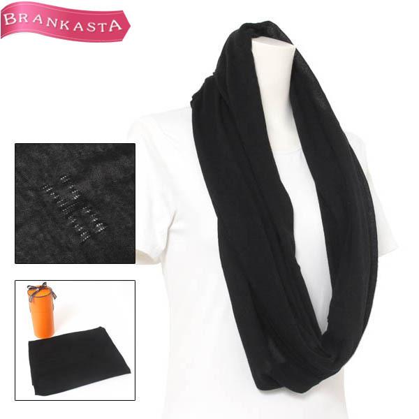 エルメス エシャルプ スヌード マイユ レディース スヌード ネックウォーマー 定価6 2万 カシミヤ シルク Hermes Offクーポン有 23uh60 Hermes レディース 24h限定 黒 中古ブランドショップブランカスタ
