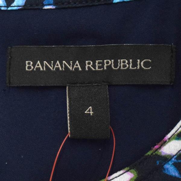 バナナリパブリック ワンピース 4 L相当 花柄 プリント 半袖 ラグランスリーブ ネイビー マルチ BANANA REPUBLIC 美品 ＼LYP会員限定セール／61EB84｜brankasta-ec｜08