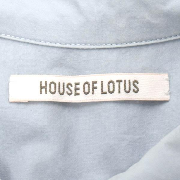 ハウスオブロータス シャツワンピース ミモレ ミディ丈 M 九分袖 五分袖 コットン×麻 水色 HOUSE OF LOTUS ＼LYP会員限定 GWセール／61DE10｜brankasta-ec｜09