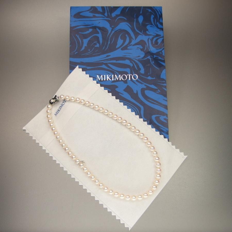 ミキモト MIKIMOTO アコヤ真珠 Mチャーム パール ネックレス