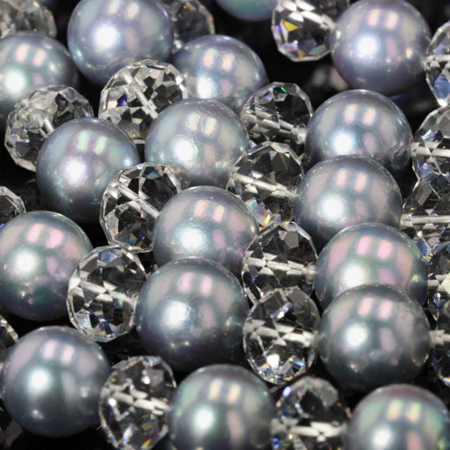 タサキ 田崎真珠 TASAKI パールヴァリエ 豪華ロングネックレス ブラックパール パール径:6.5-7.0 SV Pearlvaria 純正ケース/外箱付|brantique|02