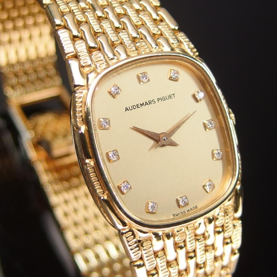 オーデマ ピゲAUDEMARS PIGUET 12Pダイヤ 金無垢 K18YG 超希少 機械式 