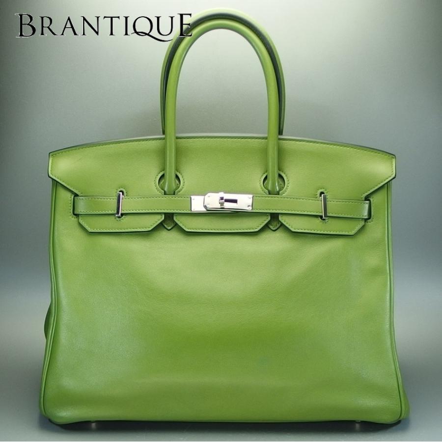 エルメス バーキン 35 アニスグリーン ヴォー・バレニア シルバー金具