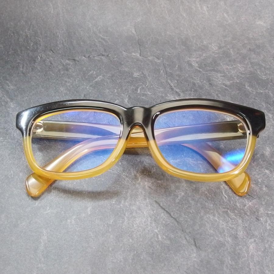 超高級】 飴色鼈甲 べっ甲 K18 極太テンプル 太目フレーム 度入り