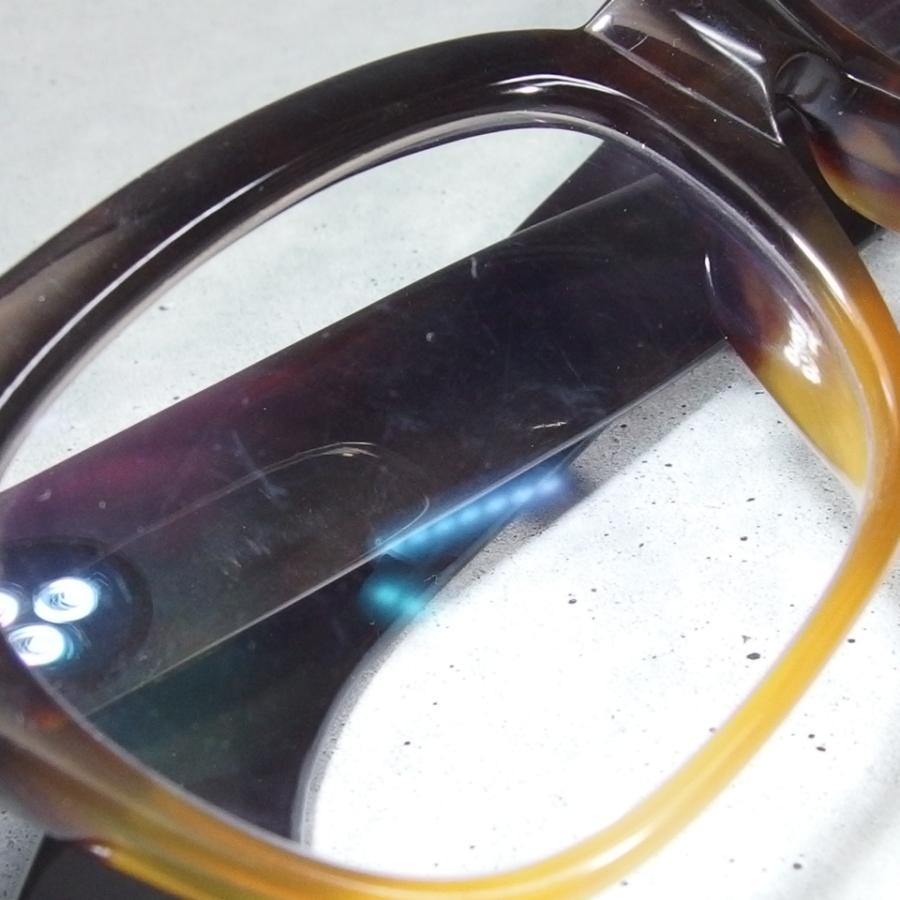 高級】 飴色鼈甲 べっ甲 極太テンプル 太目フレーム 度入り レンズ入り