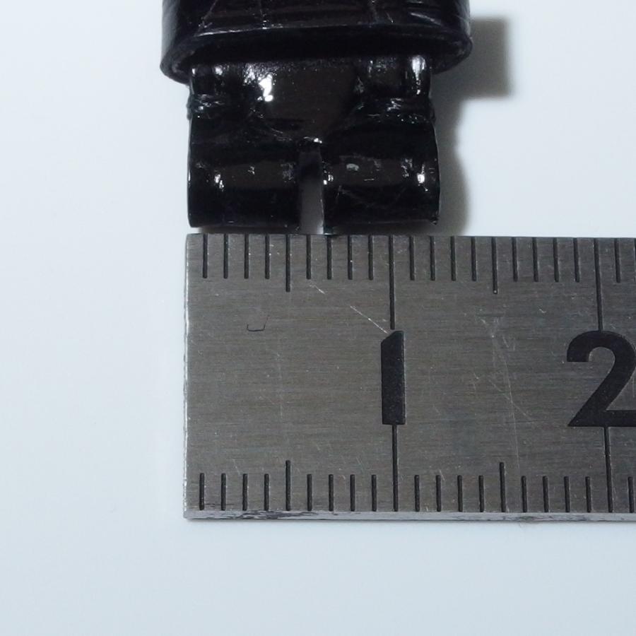 カルティエ Cartier 12mm レザーベルト 革ベルト 尾錠なし ブラック USED品 レディース 腕時計用 ベルト 「22434-2」｜brantique｜09