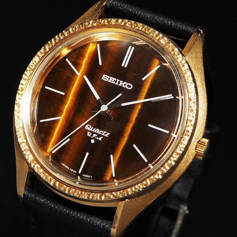 SEIKO セイコー VFA 3820-6000 本体約65.3g QZ 社外ベルト メンズ