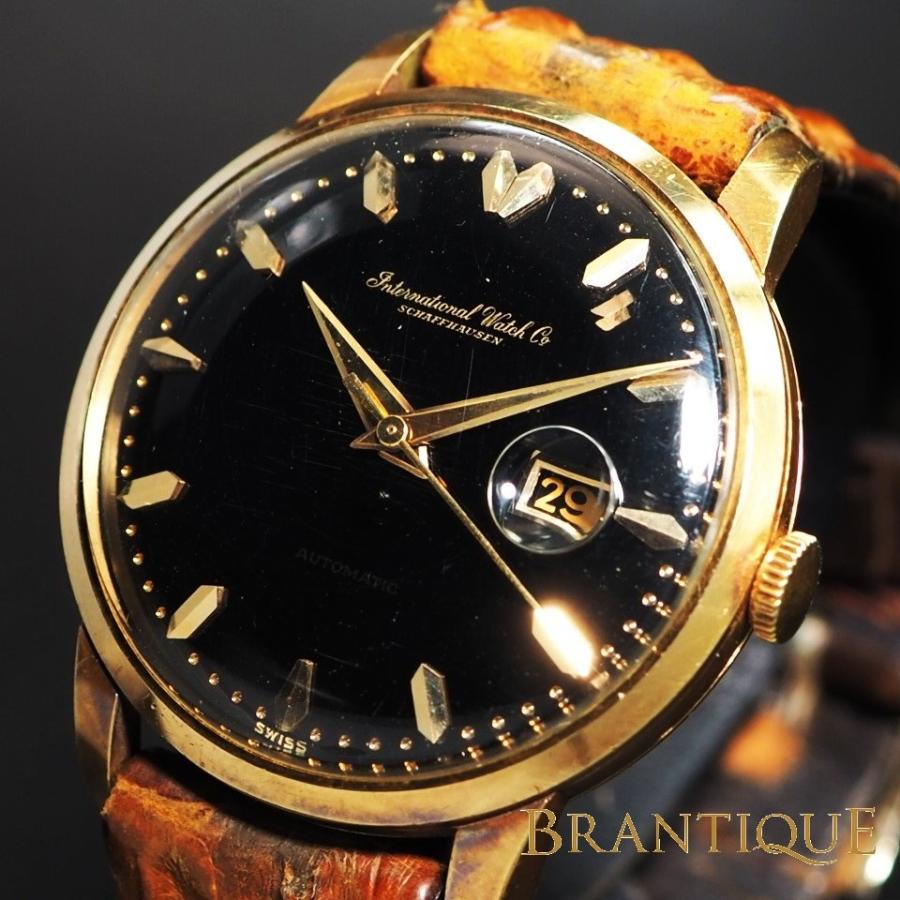 IWC インターシャフハウゼン オールドインター YG 革 AT 腕時計 【希少 