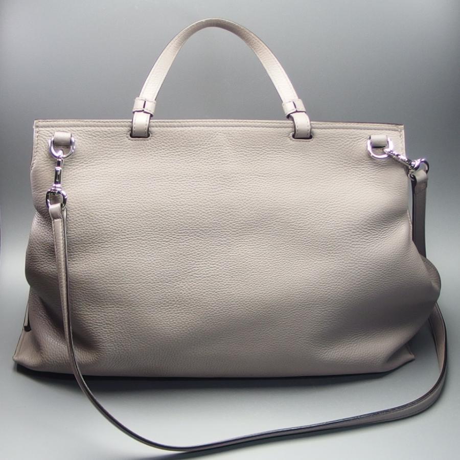 グッチ GUCCI バンブーデイリー 2WAY グレージュ レザー ショルダー 