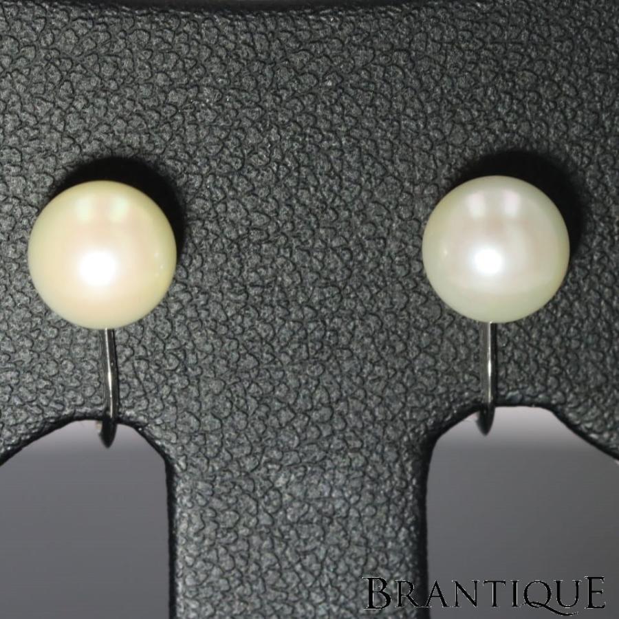 K14WG ホワイトゴールド パール イヤリング 7.0ｍｍ径「90005」